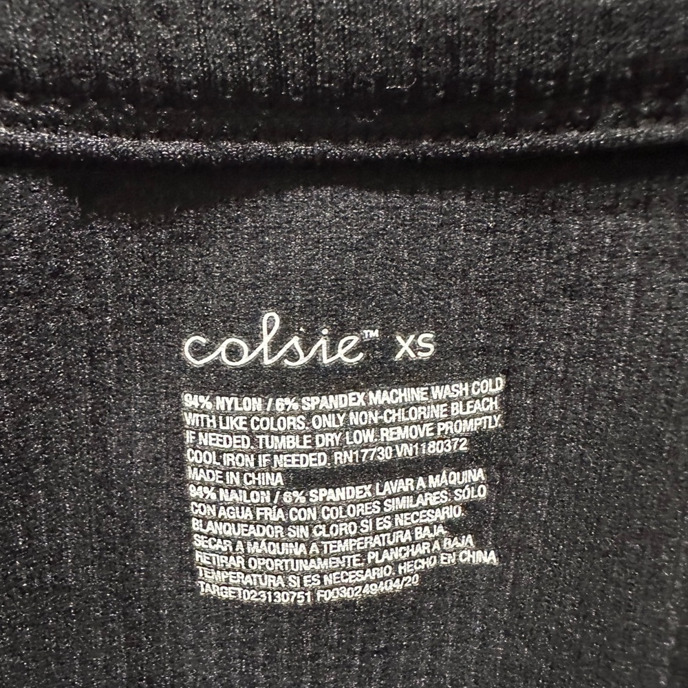 Colsie Black Ribbed Tank Top - Picture 2 of 3